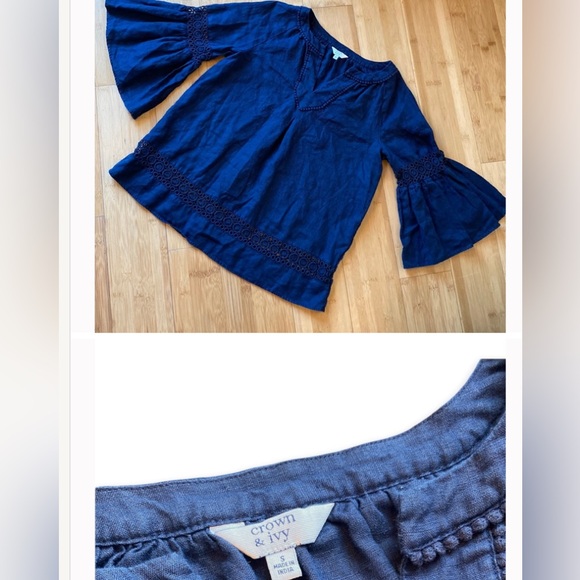 Crown & Ivy Peasant Blouse / Top - Picture 1 of 2